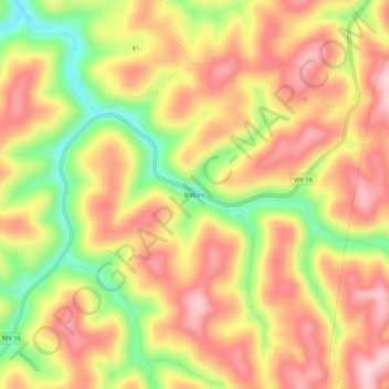 Mappa topografica Indore, altitudine, rilievo