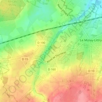 Mappa topografica Le Vieux Moulin, altitudine, rilievo