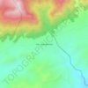 Mappa topografica Vda. Santa Barbara, altitudine, rilievo