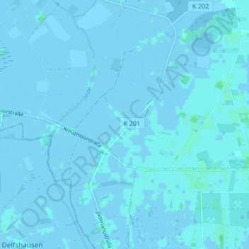 Mappa topografica Südbollenhagen, altitudine, rilievo