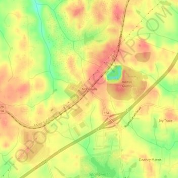 Mappa topografica McCollum, altitudine, rilievo
