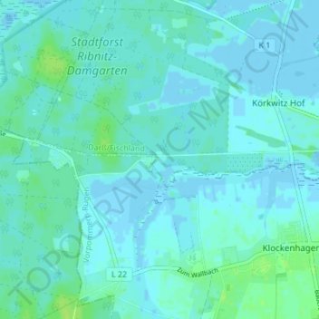 Mappa topografica Neuheide, altitudine, rilievo