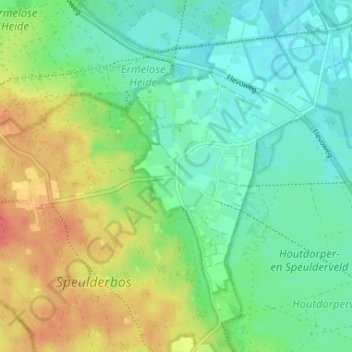 Mappa topografica Speuld, altitudine, rilievo
