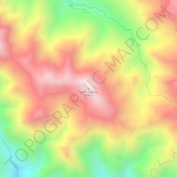Mappa topografica Cerro Mojona, altitudine, rilievo