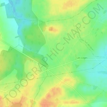 Mappa topografica La Ribaudière, altitudine, rilievo