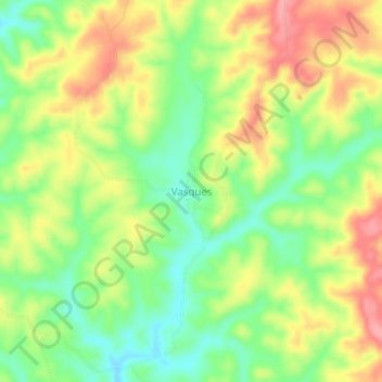 Mappa topografica Vasques, altitudine, rilievo