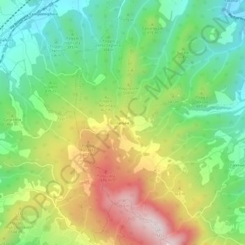 Mappa topografica Tassaia, altitudine, rilievo
