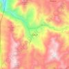 Mappa topografica Bakun, altitudine, rilievo