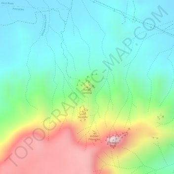 Mappa topografica North Sentinel, altitudine, rilievo