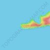 Mappa topografica Cape Lookout, altitudine, rilievo