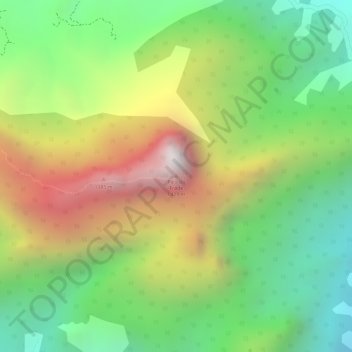Mappa topografica Pico do Frade, altitudine, rilievo