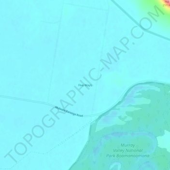 Mappa topografica Five Ways, altitudine, rilievo