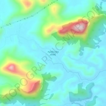 Mappa topografica Agulha dos Leais, altitudine, rilievo