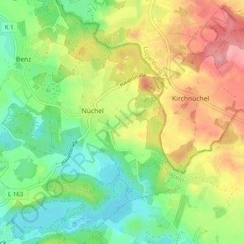 Mappa topografica Dweerbeek, altitudine, rilievo