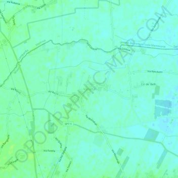 Mappa topografica Vallalta, altitudine, rilievo