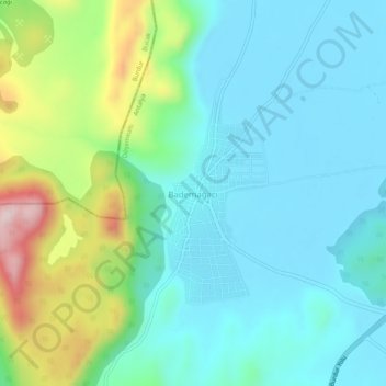 Mappa topografica Bademağacı, altitudine, rilievo