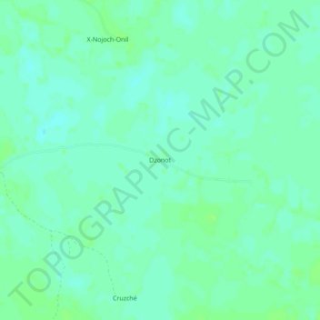Mappa topografica Dzonot, altitudine, rilievo