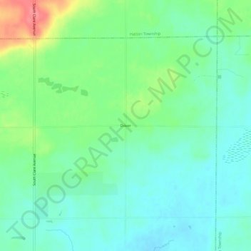 Mappa topografica Dover, altitudine, rilievo