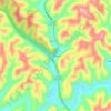 Mappa topografica Vancleve, altitudine, rilievo