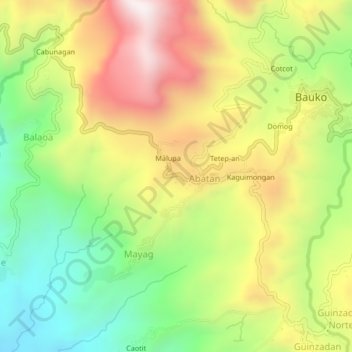 Mappa topografica Gandew, altitudine, rilievo