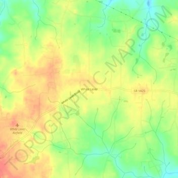 Mappa topografica White Level, altitudine, rilievo