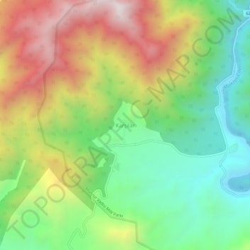 Mappa topografica Karşılar, altitudine, rilievo