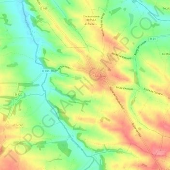 Mappa topografica A Marsanne, altitudine, rilievo