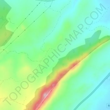Mappa topografica La Contienda, altitudine, rilievo