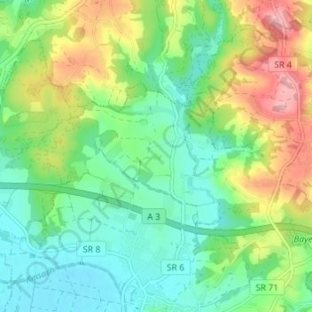Mappa topografica Vorderschida, altitudine, rilievo