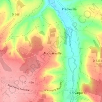 Mappa topografica Cour de l'École, altitudine, rilievo