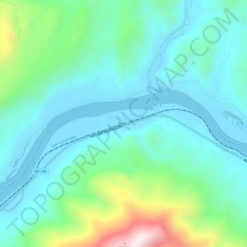 Mappa topografica Perma, altitudine, rilievo