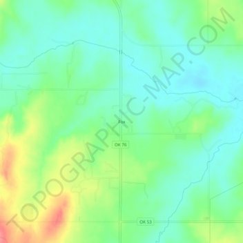 Mappa topografica Fox, altitudine, rilievo