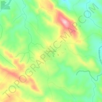 Mappa topografica Natingui, altitudine, rilievo