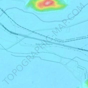 Mappa topografica Balachandrapur, altitudine, rilievo