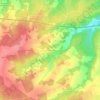 Mappa topografica La Mahaudière, altitudine, rilievo