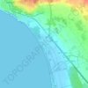 Mappa topografica Baia Verde, altitudine, rilievo