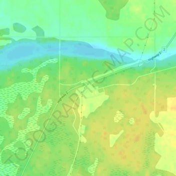 Mappa topografica Nestow, altitudine, rilievo