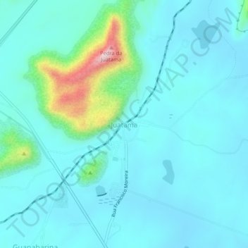 Mappa topografica Juatama, altitudine, rilievo