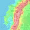 Mappa topografica Cotopaxi, altitudine, rilievo