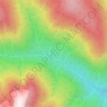 Mappa topografica Hazelton Mountains, altitudine, rilievo
