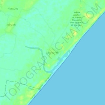 Mappa topografica Markandi, altitudine, rilievo