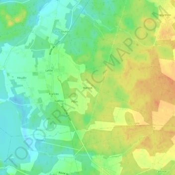 Mappa topografica Maroye, altitudine, rilievo