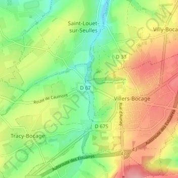Mappa topografica Moulin de Villers, altitudine, rilievo