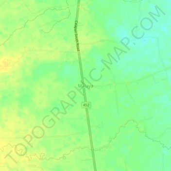 Mappa topografica Malaya, altitudine, rilievo