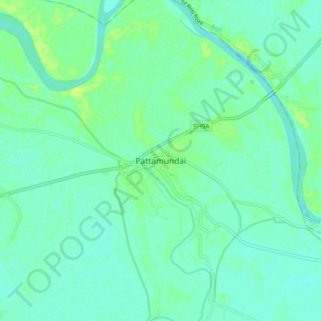 Mappa topografica Pattamundai, altitudine, rilievo
