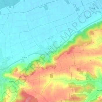 Mappa topografica Eppisburg, altitudine, rilievo