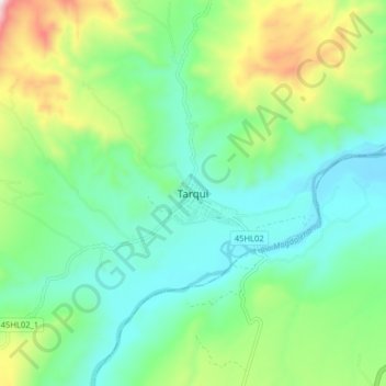 Mappa topografica Tarqui, altitudine, rilievo