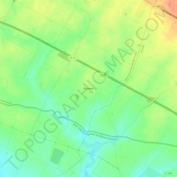 Mappa topografica Feolette, altitudine, rilievo