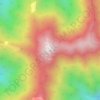 Mappa topografica Nag Tibba, altitudine, rilievo
