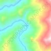 Mappa topografica Island Mountain, altitudine, rilievo